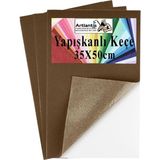Die Grup Kahverengi Yapışkanlı Keçe 35X50 cm 3 Adet 2.0 mm Kendinden Yapışkanlı Renkli Hobi Keçesi Elişi Keçe Kumaşı Anasınıfı