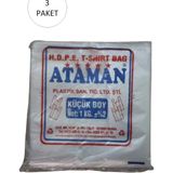 Die Grup Kalın Şeffaf Atlet Poşet Küçük Boy 25X33 cm 1 kg (3 Paket-Takriben 510 Adet)