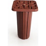 Die Grup Kare Başlı Sert Plastik Kahve Uzayabilir Destek Ayağı 13X20 cm Ayarlanabilir Mobilya Dolap Ayağı - 13 x 20 cm