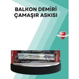Die Grup Kare Küpeşte Uyumlu Balkon Çamaşır Askısı 25X60 cm Beyaz Pratik