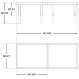 Die Grup Katlanır Kamp ve Bahçe Masası - 75X200 Cm, Ceviz Renk - 75 x 200 cm