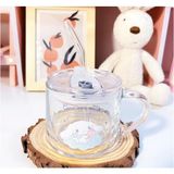 Die Grup Kawaii Cinnamoroll Pipetli Kulplu Cam Bardak - 00-Siyah - Beyaz