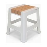 Die Grup Kaymaz Tabanlı Ev Ofis Taburesi - 120 kg Taşıma Kapasiteli Kaymaz Banyo Taburesi - Çocuk Taburesi - 35X45X40 cm (Büyük Gri) - Renkli