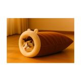 Die Grup Kedi Mağarası 45×50 cm – Yumuşak Peluş Kedi Uyku Tüneli, Kapalı Güvenli Kedi Yatağı, Yıkanabilir, Sıcak Tünel Tasarım, Kediler Için Kışlık Mağara