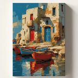 Die Grup Kendin Yap Sayılarla Tuval Boya Kiti - 40X50 Cm, Hobi Seti - 41 Delft Blue