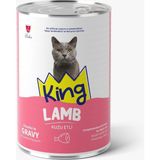 Die Grup King Sos Içinde Et Parçacıklı Kuzu Etli Yetişkin Kedi Konserve Maması 400G - Belirtilmemiş