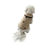 Die Grup Kışlık Peluş Köpek Yelek, Sıcak Tutan Düğmeli Yumuşak Polar Küçük Irk Köpek Kıyafeti, Bej (Açık Kahve, Large) - Renkli - Standart