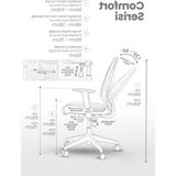 Die Grup Konforlu Ofis Çalışma Koltuğu, Siyah Renk, Ergonomik Tasarım - 10*10 CM - Renkli