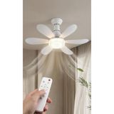 Die Grup Kristal LED Avizeli Tavan Vantilatörü - 30W E27 Duy Pervaneli Lamba - Uzaktan Kumandalı, 6 Kanatlı, 3 Kademeli Hız ve Kısılabilir Işık - Sessiz Çalışan Modern Tavan Fanı [enerji Sınıfı F]