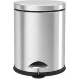 Die Grup Krom 3 Lt Pedallı Çöp Kovası, Çelik Banyo Çöp Kovası, Siyah Çıkarılabilir Iç Kovalı, Hijyenik Pedallı Kullanım, Kompakt Metal Çöp Kutusu - 0 - 199 ml - 000-Siyah