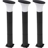 Die Grup Kuğu Set Üstü Bahçe Duvar Armatürü 3’lü Set 80 cm Modern Dış Mekan Villa Duvar Aplik Lambası
