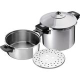 Die Grup Kuhn Rıkon Düdüklü Tencere/düdüklü Tencere Duromatıc Inox Set, Yan Saplı Modeller, Indüksiyon, Paslanmaz Çelik, Gümüş, 4 Litre ve 6 Litre/24 cm - Ahşap - 1,8 L