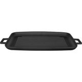 Die Grup Lava Döküm Grill Tepsi, Izgara Yüzeyli, Metal Kulplu, 31X42CM - 0 - 19 L