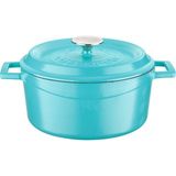 Die Grup Lava Metal Spring Serisi - Döküm Tencere, Yuvarlak, 24 Cm, Mat Emaye, Parlak Siyah Taban, Kırmızı - 0 - 19 L