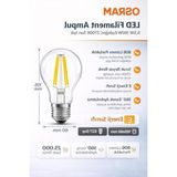 Die Grup LED Filament Ampul, 6.5W Sarı Işık, 806 Lümen, E27 Duy ile Enerji Tasarrufu - Amber