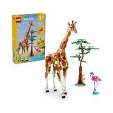 Die Grup LEGO Creator 3’ü 1 Arada Vahşi Safari Hayvanları 31150-9 Yaş ve Üzeri Çocuklar Için Inşa Edilebilen Zürafa, Ceylan ve Aslan Modeliyle Yaratıcı Oyuncak Yapım Seti, Doğum Günü Hediyesi (780 Parça)