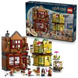 Die Grup LEGO Harry Potter Kaliteli Quidditch Malzemeleri ve Dondurma Salonu 76452-8 Yaş ve Üzeri Çocuklar Için Diagon Yolu Dükkanlarını Içeren Yaratıcı Oyuncak Yapım Seti, Doğum Günü Hediyesi (795 Parça)