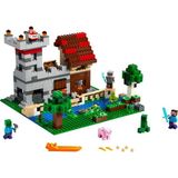 Die Grup LEGO Minecraft Çalışma Kutusu 3.0 21161 - Minecraft Kale ve Çiftlik Yapım Seti, Yapım Oyuncağı ile Minifigürler (564 Parça) - Ahşap