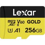 Die Grup Lexar Gold 256GB Mikro Sd Kart, Microsdxc Uhs-Iı Bellek Kartı, V60, U3, A1, C10 Microsd Kart, 280MB/S'YE Kadar Okuma, Drone/aksiyon Kamerası/uhs-Iı Taşınabilir Oyun Cihazı Için (LMSGOLD256G-BNNNG)