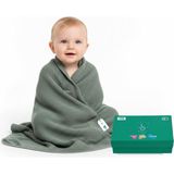 Die Grup Little Dedi Ipeksi YUMUŞAK%100 Lyocell Tencel™ Bebek Örme Battaniye, Oekotex 100 - Hipoalerjenik ve Isı Düzenleyici - Yeni Doğanlar Için Lüks Konfor Dua Model (Yeşil) - 58 x 42 cm - 1 x 32 x 27 cm