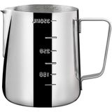 Die Grup Mallart® Paslanmaz Çelik Sütlük - Barista Süt Isıtıcı & Köpürtücü | Latte Art Pitcher | Küçük & Büyük Boy Seçenekli, Ocak Üstü Çelik Süt Potu (350 Ml) - 0,25 kg