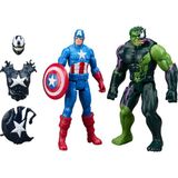 Die Grup Marvel Avengers Venomversus Titan Hero Serisi Venom Etkili Captain America ve Venom Etkili Hulk Aksiyon Figürü 2’li Paket, 30 cm Süper Kahraman Oyuncakları, 4 Yaş ve Üzeri - (DipCamo)Charcoal-White