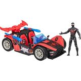 Die Grup Marvel Spider-Man Venomversus Epic World Of Action Miles Morales Remix Blast Racer Figür ve Oyuncak Araba, Süper Kahraman Oyuncakları, 4 Yaş ve Üzeri Çocuklar - (DipCamo)Charcoal-White