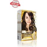 Die Grup Maxx Deluxe Gold Serisi 24K Altın Parçacıklı Serum ile 1 Kutu 2 x 50 ml ve Geliştiriciler Saç Boyası (Çikolata Kahve 6.7)