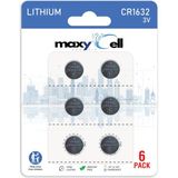 Die Grup Maxycell CR1632 Lityum Madeni Para Hücresi Pil 3V Saatler, Anahtarlıklar, Oyuncaklar, Hesap Makineleri, Tıbbi Cihazlar, Termometreler, Sızdırmaz DL1632 ECR1632 (6'lı Paket) Için Yüksek Kapasiteli Uzun
