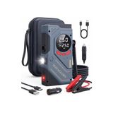 Die Grup Mayaglory Şarjlı 4'ü 1 Arada Akü Takviye Cihazı (Jump Starter) ve Taşınabilir Hava Kompresörü - Type-C Powerbank, Sos LED Fener ve Taşıma Çantalı