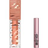 Die Grup Maybelline New York Sunkisser Likit Allık- 02 Uptown Glow & Mini Lash Sensational Sky High Maskara Makyaj Seti - 001 Brown