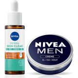 Die Grup Men Erkek Nemlendirici Creme 30ML ve Derma Skin Clear Karşıtı Serum 30ML, Cilt Bakım Seti
