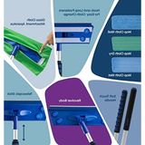 Die Grup Mikrofiber Mop Ikili Seti, Islak ve Duvar Temizliği Için
