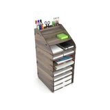 Die Grup Mingitav Tower Ofis Masaüstü Organizer 10 Kat Letter A4 Evrak Rafı (Ceviz) - 41 Delft Blue