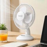 Die Grup Mini Masaüstü Vantilatör, 23 cm Fan Çapı, 3 Hız ve Salınım Fonksiyonu ile Sessiz