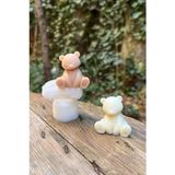 Die Grup Mini Tekli Silikon Mum Kalıbı, Teddy Bear Temalı Yaratıcı El Sanatları Için