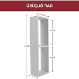 Die Grup Modern Minimalist 2 Raflı Dekoratif Kitaplık, Dikey Tasarım - 1 - Çok Renkli