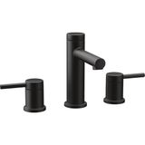 Die Grup Moen Align T6193BL Çift Kulplu High-Arc Breitgefaechert Banyo Musluk Havalandırma Olmadan, Mat Siyah, T6193BL