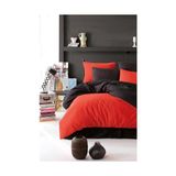 Die Grup Mulberry Nevresim Takımı Çarşafı Lastikli Çift Taraflı Çift Kişilik 200X220 -Siyah Kırmızı - Renkli