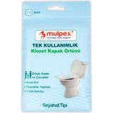 Die Grup Mulpex Tek Kullanımlık Suda Çözünür Klozet Kapak Örtüsü - 5 Adet x 10 Lu Paket | Hijyenik ve Pratik Seyahat Aksesuarı - 012-Siyah