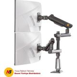 Die Grup Nb Ergonomıc North Bayou D9C 27-50 Inch Çift Kol 2-20 kg Vesa Uyumlu Profesyonel Monitör Standı