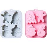 Die Grup Noel Yılbaşı Çam Ağacı Kardan Adam Gingerman Temalı Kek Çikolata Kalıbı - 0,700 gr
