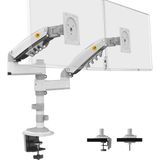 Die Grup North Bayou Nb H180 17-27" Çift Kol 2-9 kg Amortisörlü Monitör Standı (Beyaz)