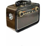 Die Grup Nostalji Radyo Bluetooth Hoparlör Usb-Sd Kart Giriş LED Fener Işıklı Bataryalı Pilli