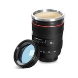 Die Grup Objektif Kupa Lens Kupa Kahve ve Çay Için Termos Kupa Fotoğraf Tutkunları Için Dekoratif Hediyelik 350 ml (Cam Kapak) - 1 - Renkli