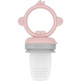 Die Grup Oioi Silikon Püre Meyve Sebze Emziği Pinky Pink / Powder Grey