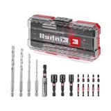 Die Grup Orijinal Einhell S-Case 18 Parça Darbeye Dayanıklı Aksesuar Seti (25 mm Bitler, 50 mm Bitler, 60 mm Bit Tutucu, Lokma Adaptörü, Metal Delme Ucu ve Saklama Kutusu Dahil) - 49108709
