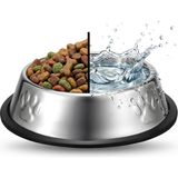 Die Grup Orletz Paslanmaz Çelik Kedi Köpek Mama ve Su Kabı (16 Cm) - Kaydırmaz Kauçuk Tabanlı - Yaş ve Kuru Mama Için Uygun - Bulaşık Makinesinde Yıkanabilir - 200 ml Kapasiteli