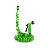 Die Grup Orret Home 10 Metre Spiral Bahçe Sulama Hortumu Seti, 7 Fonksiyonlu Sprey Tabancalı Uzayabilir Kompakt Hortum, Pratik Bahçe Hortumu, Araç Yıkama Balkon Çiçek Sulama Hortumu (10 Metre Fıskiye Seti)
