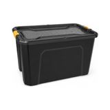 Die Grup Orret Home 100 Litre Ekstra Büyük Saklama Kutusu, Kapaklı Kilitli Plastik Organizer, Büyük Takım Sandığı, Oto Bagaj Garaj Atölye Eşya Düzenleyici (100 Litre) - 001-Renkli